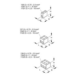 HKL Anschlussklemme Porzell. 0,75-2,5qmm 137.G