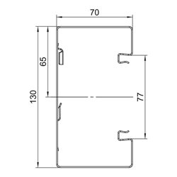 OBO Bettermann Vertr Geräteeinbaukanal o. OT symmetrisch GS-S70130RW