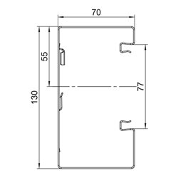 OBO Bettermann Vertr Geräteeinbaukanal o. OT 70x130x2000, St GS-A70130RW