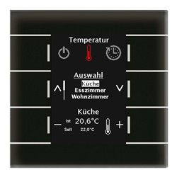MDT technologies Glas Bedienzentrale Smart mit Farbdisplay,sw BE-GBZS.01