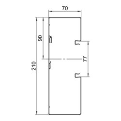 OBO Bettermann Vertr Geräteeinbaukanal o. OT asymmetrisch GS-A70210RW