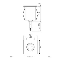 EVN Lichttechnik LED-Bodeneinbauleuchte eds 230V 2W 3000K 654 120
