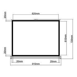E+P Elektrik Tischleinwand 102cm,40Zoll TLW40