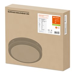 LEDVANCE LED-Wand-/Deckenleuchte 4000K, m. Sensor, sw SFBLKH30015W4000KSBK