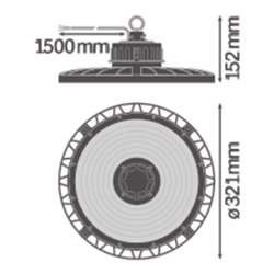 LEDVANCE LED-Hallenleuchte 840, 70Gr. HBP147W840 70DEGIP65