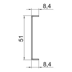 OBO Bettermann Vertr Trennwand 53x24x2000mm GA-TW70