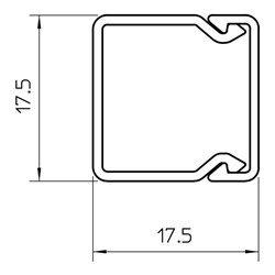 OBO Bettermann Vertr Wand-/Deckenkanal 20x20x2000mm rws WDKH-20020RW
