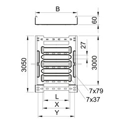 OBO Bettermann Vertr Kabelrinne 60x100x3050mm MKSM 610 FS