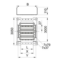 OBO Bettermann Vertr Kabelrinne 110x200x3050mm MKSM 120 FS