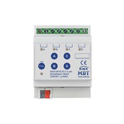 MDT technologies Schaltaktor 4-fach 4TE REG, 16A, 230VAC AKS-0416.03