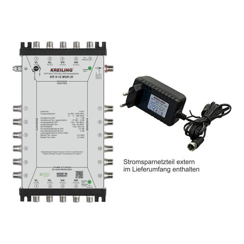 Kreiling Tech. Multischalter kaskadierbar 4+1Eing 12 Teil KR 5-12 MSK-III