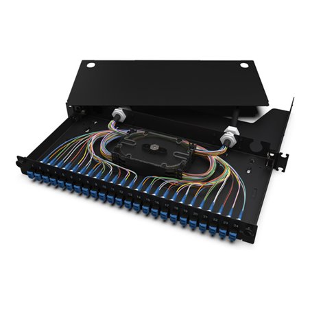 Corning LWL-Verteilerfeldgehäuse 48Fasern DPX OS2 LC LAN1-48AE-PGTL-B