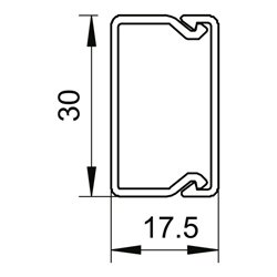 OBO Bettermann Vertr Wand-/Deckenkanal halogenfr., reinweiß WDKH-15030RW