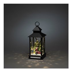 Gnosjö Konstsmide WB LED-Laterne Weihnachtsmann mit Kind und Baum 4343-000