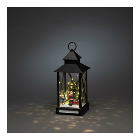 Gnosjö Konstsmide WB LED-Laterne Weihnachtsmann mit Kind und Baum 4343-000