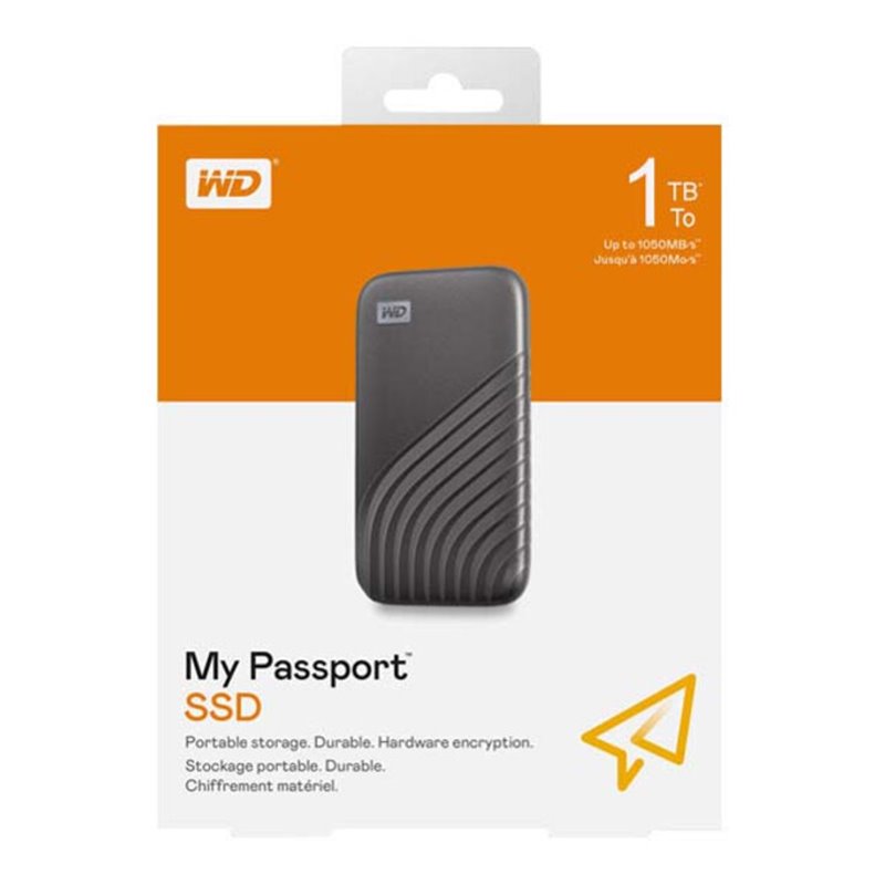 Western Digital SSD Extern 1TB USB 3.2 TypC,4,57cm(1,8Z) WDBAGF0010BBL-WESN