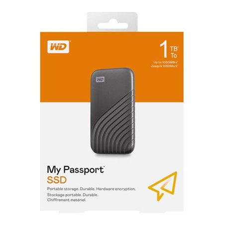 Western Digital SSD Extern 1TB USB 3.2 TypC,4,57cm(1,8Z) WDBAGF0010BBL-WESN