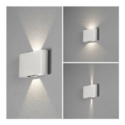 Gnosjö Konstsmide AL LED-Wandleuchte weiß, alu GU10 7854-250