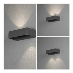 Gnosjö Konstsmide AL LED-Wandleuchte anthrazit, alu 7858-370