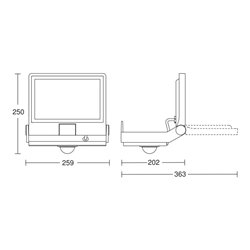 Steinel Sensor-LED-Strahler anthrazit XLED PRO ONE069551
