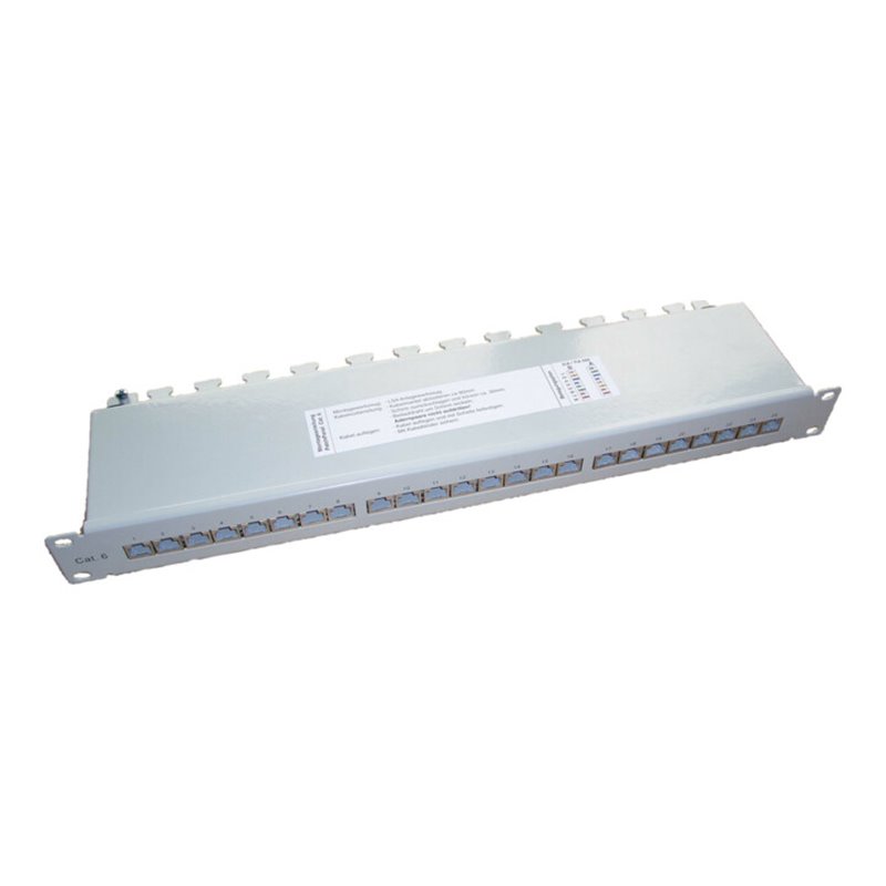 Setec Patchpanel Kat.6 24xRJ45, RAL 7035 L6-PP24 B Kat6 gr
