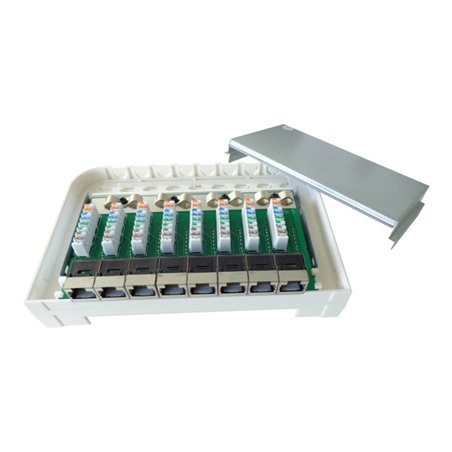 Setec Smartbox LSA Mittelbox 8-Port CAT6A RJ45 ws 506139