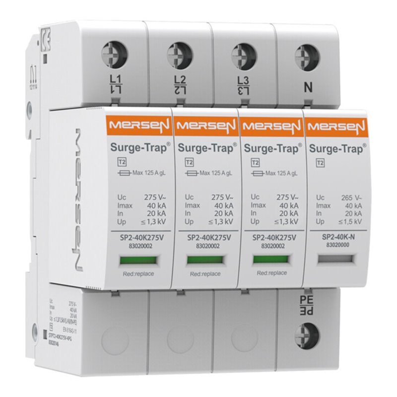 Mersen Überspannungsableiter Typ 2,4-polig 40kA STPT2-40K275V-4PG
