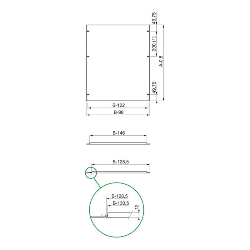 Schneider Electric Frontplatte Plan 400x600 NSYMPC406