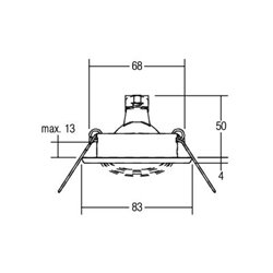 Brumberg Leuchten Einbauleuchte 50W eds kl 00219120