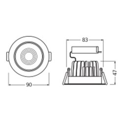 LEDVANCE LED-Spot 4000K ws SPOTADJUST8W4000KWT