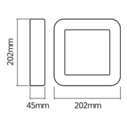 LEDVANCE LED-Wandleuchte END.ST.SquareSQ13WWT