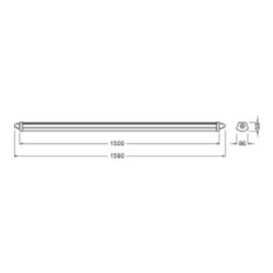 LEDVANCE LED-Feuchtraumleuchte 4000K DPCOM1500554KGRIP66