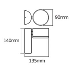 LEDVANCE LED-Wandleuchte END.ST.SpotRound8WDG