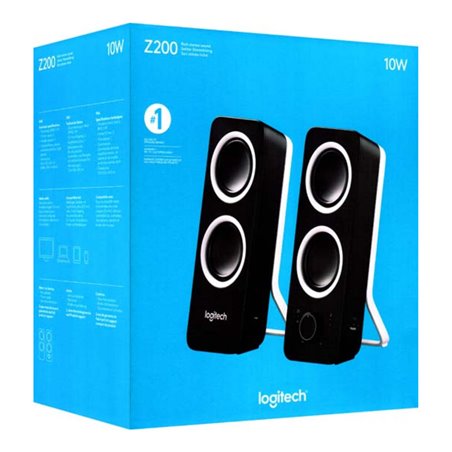 Logitech Lautsprecher-System 2.0Kanal,10W Z200 sw