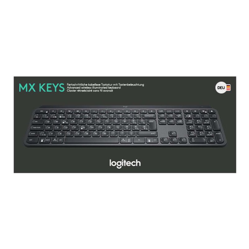 Logitech Tastatur Bluetooth Advanced,DE,sw MX Keys
