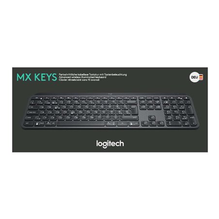 Logitech Tastatur Bluetooth Advanced,DE,sw MX Keys
