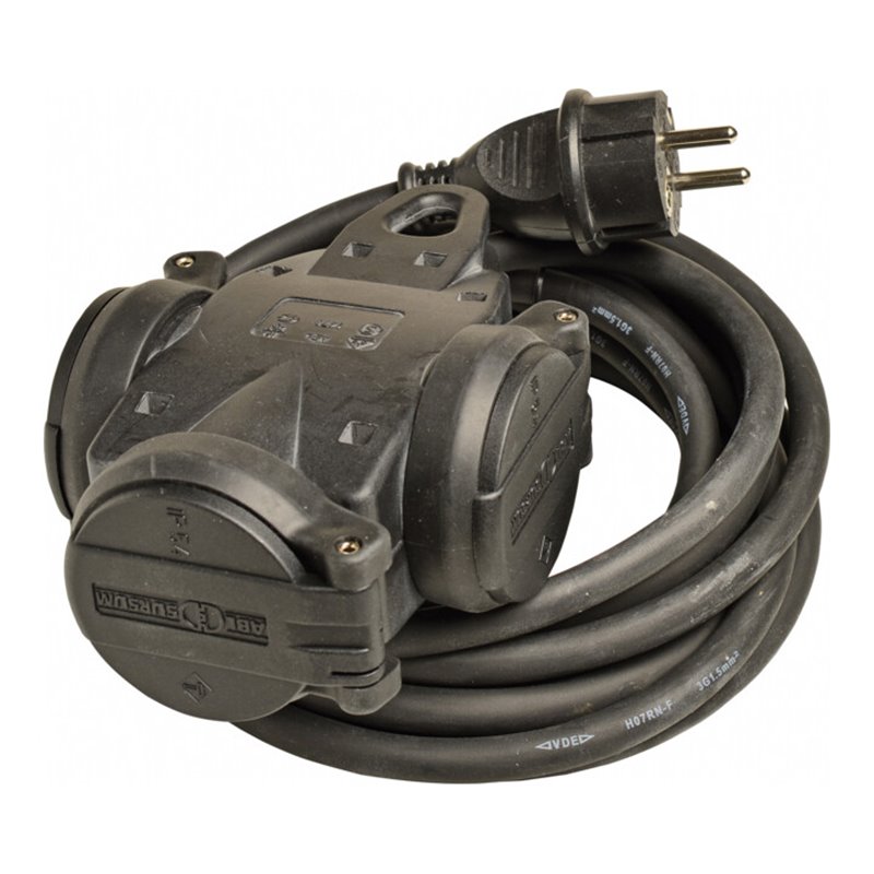 Walther Werke 3-fach Verteiler Steckdose 4,5m H07RN-F3G1,5 39100301045304