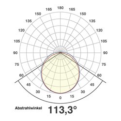 EVN Lichttechnik LED-Anbauleuchte 3000K 230V 110° IP20 L8972802W ws