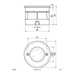 EVN Lichttechnik LED-Bodeneinbauleuchte 3000K 230V IP67 6722502 eds