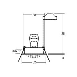 Brumberg Leuchten HV-Einbaustrahler GU10 titan 36143640