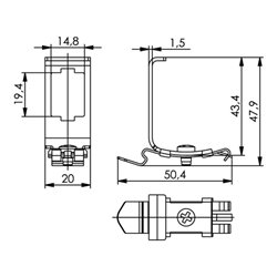 Telegärtner Hutschienenadapter 90/180 für AMJ/UMJ 100022668