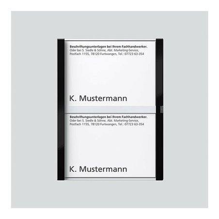 Siedle&Söhne Namensschild sw-hgl f. TM612-2/BTM650-02 200029953-00