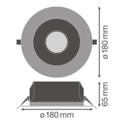 LEDVANCE LED-Downlight 4000K UGR19 DLUGRDN155PFM14W840