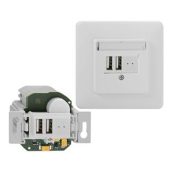 Rutenbeck USB-Ladegerät UP 2-fach SV USB 2xUp rw