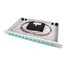 Telegärtner Spleißbox bestückt 24xLCD 50/125OM3 1HE TNSB-Be-24LCD-50-OM3