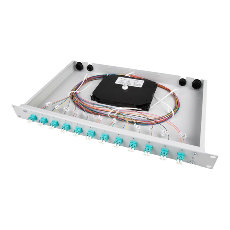 Telegärtner Spleißbox bestückt 24xLCD 50/125OM3 1HE TNSB-Be-24LCD-50-OM3