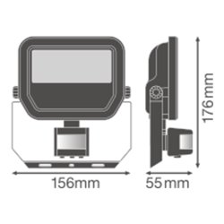 LEDVANCE LED-Fluter mit BWM 3000K weiß FL PFM 20W3000K S WT