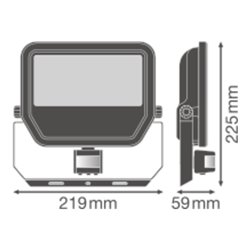 LEDVANCE LED-Fluter mit BWM 4000K weiß FL PFM 50W4000K S WT