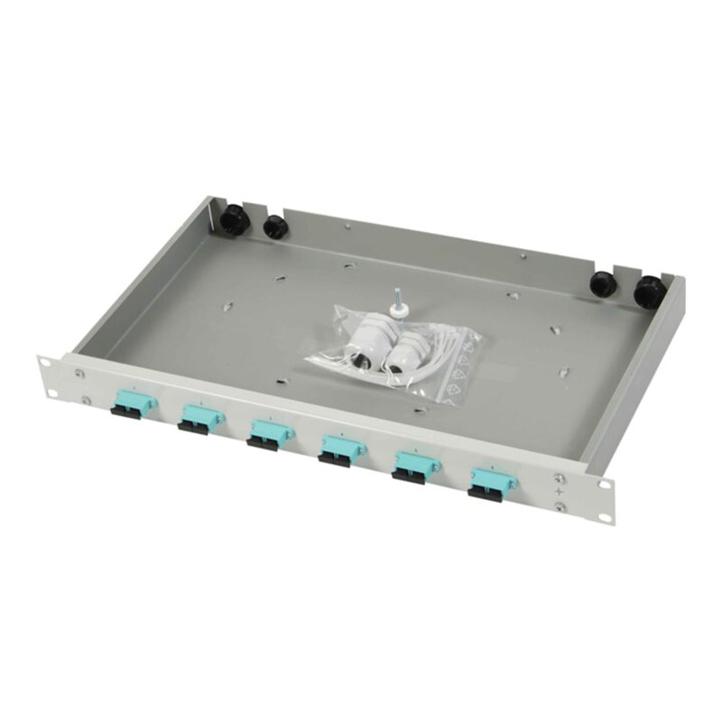 Telegärtner Spleißbox mit Kupplungen 6xSCD PhBz violett TNSB-Be-6SCD-OM4