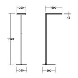 Brumberg Leuchten LED-Stehleuchte 840, silber, Sensor 77401694